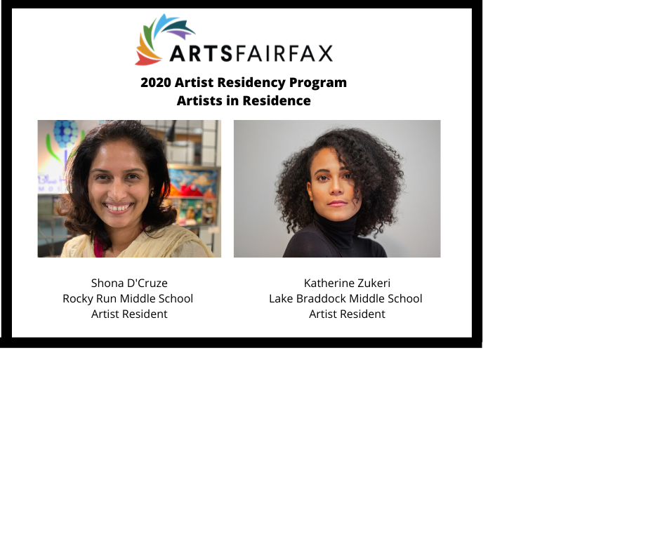 ArtsFairfax Places Artists in Residence at Rocky Run Middle School and Lake Braddock Secondary Schools