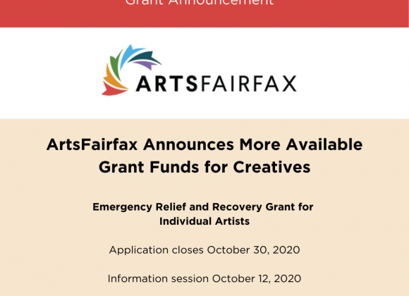 ArtsFairfax Announces More Available Grant Funds for Creatives