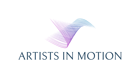 Artists in Motion logo not on dark background