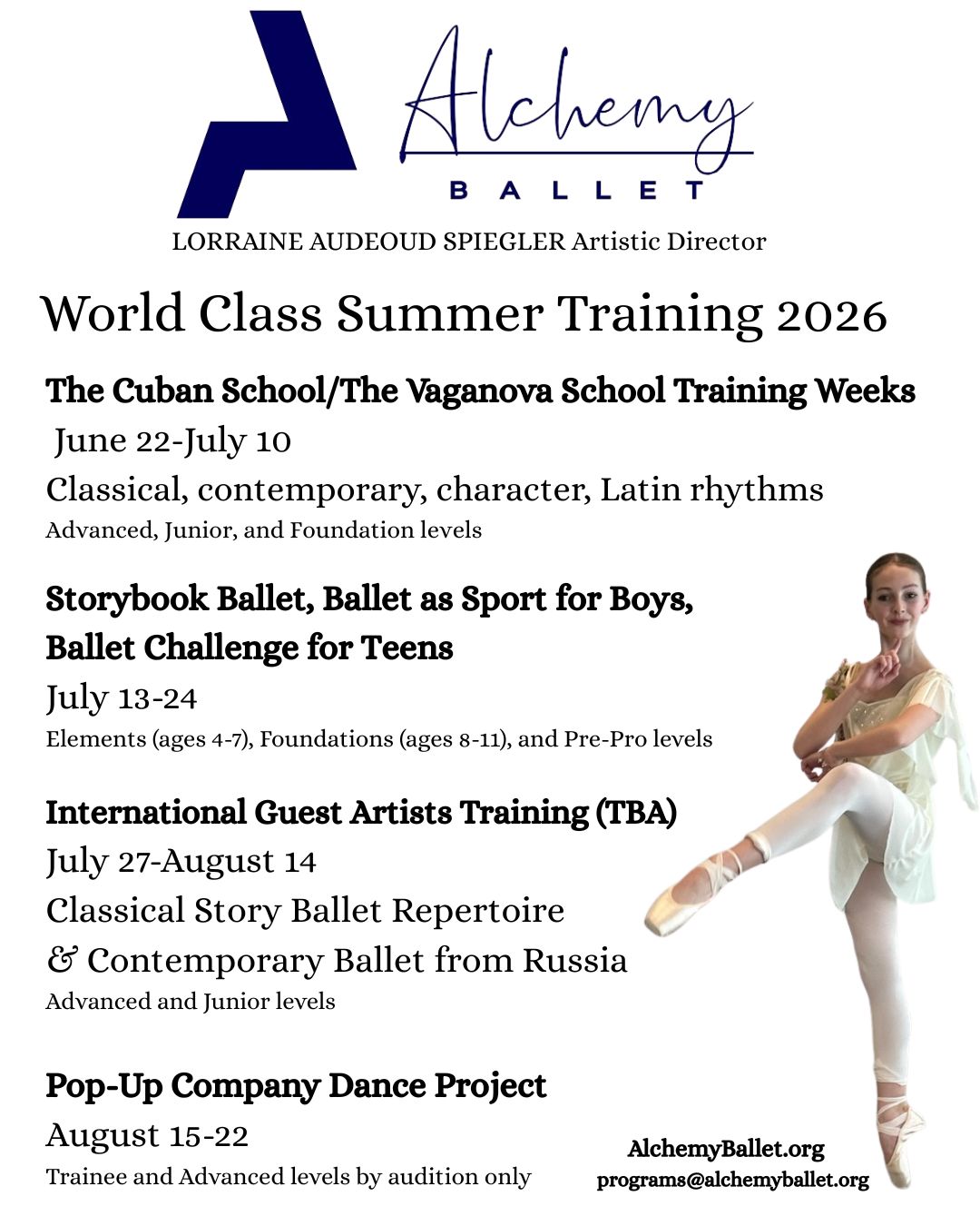 Alchemy Ballet Summer Intensive 2026 REV June 22 start date