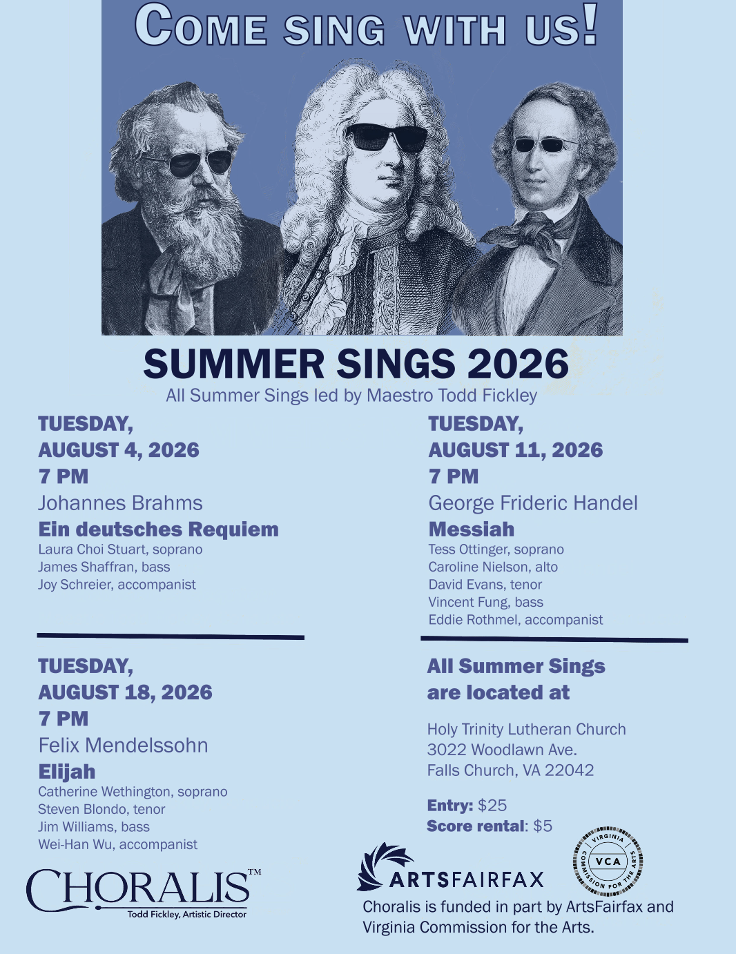 2026 Summer Sings Flyer