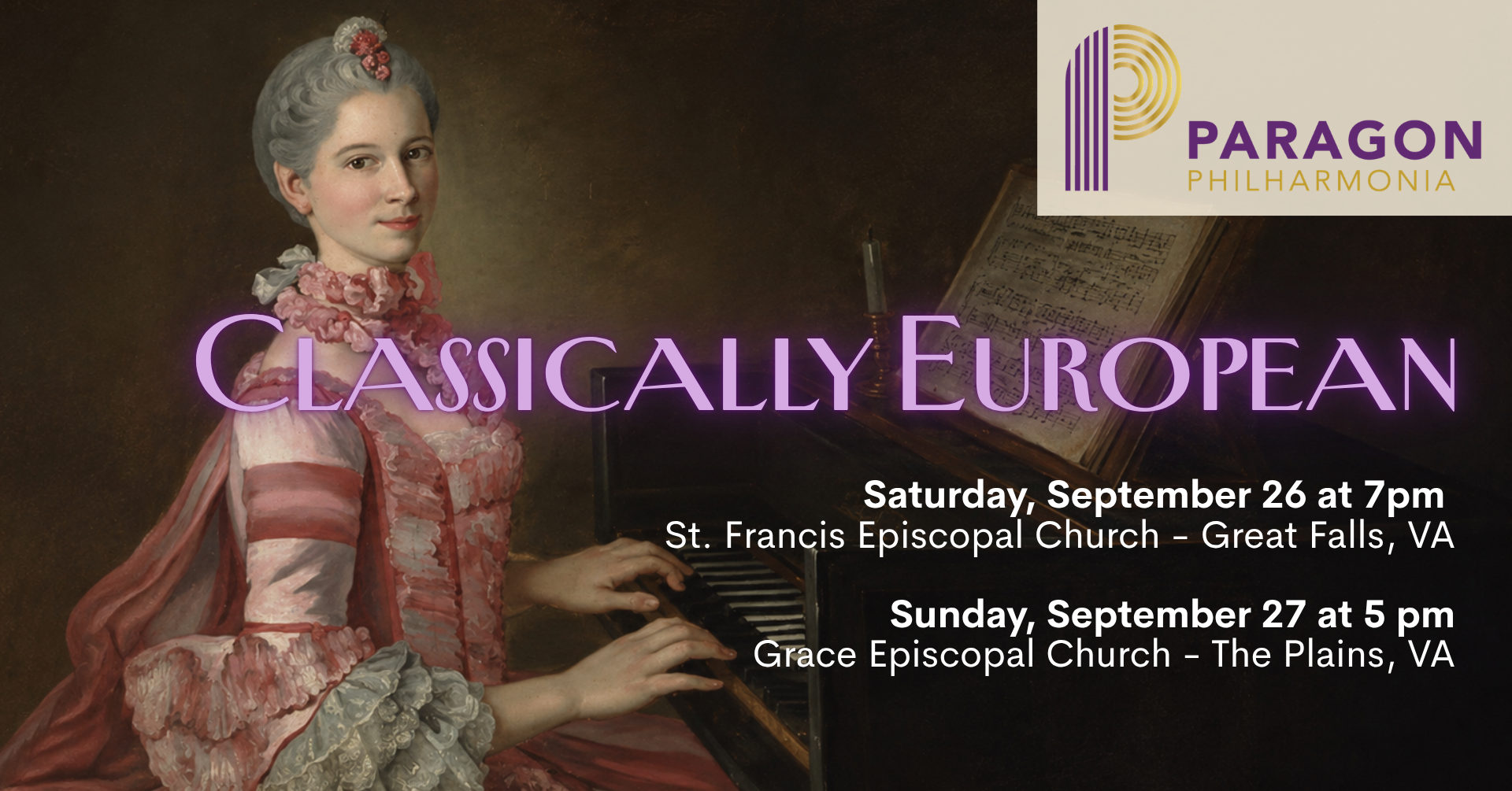 Paragon Philharmonia Classically European concert graphic