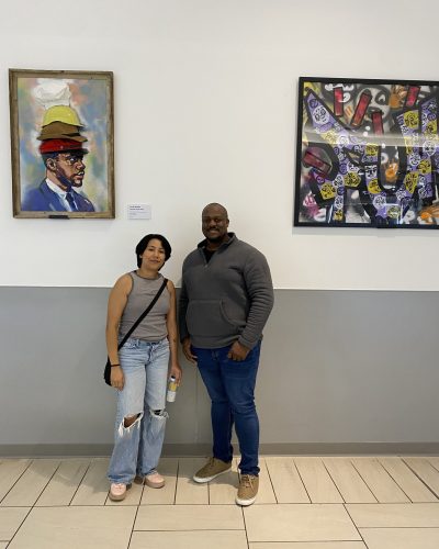 Artists Isabella Merlos and Jován Bethel at Springfield Town Center