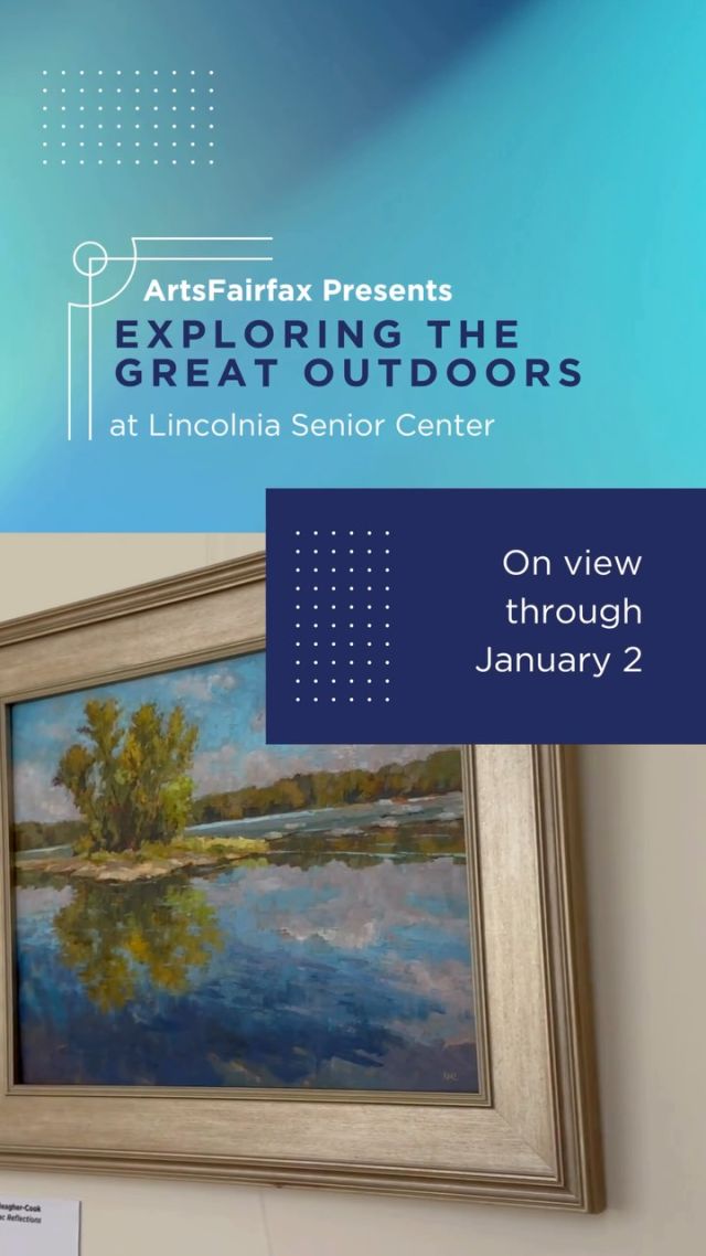 Experience the beauty of our local parks and green spaces through the lens of nine talented artists from right here in Fairfax County! 🌳🍂 “Exploring the Great Outdoors,” the newest ArtsFairfax Presents show, will be on view until January 2, 2027 at Lincolnia Senior Center — you won’t want to miss it!
 
🎨 Featured Artists:
Mary Bockenek (@marybockenek)
Anne Meagher-Cook (@annemeaghercook)
Iris Fujito (@the.wandering.iris)
Tina Maria (@tinamaria_official)
Julie Montgomery (@new_hope_art_)
Clara Pierce 
Renée Nicole Ruggles (@rnrlookingformagic)
Amelia Sho (@anqi______)
Susan Trivers (@susansartstudio)
 
🔎 Learn more at ArtsFairfax.org/PublicArt
 
#ArtsFairfax #ArtsFairfaxPresents #PublicArt #DMVArts